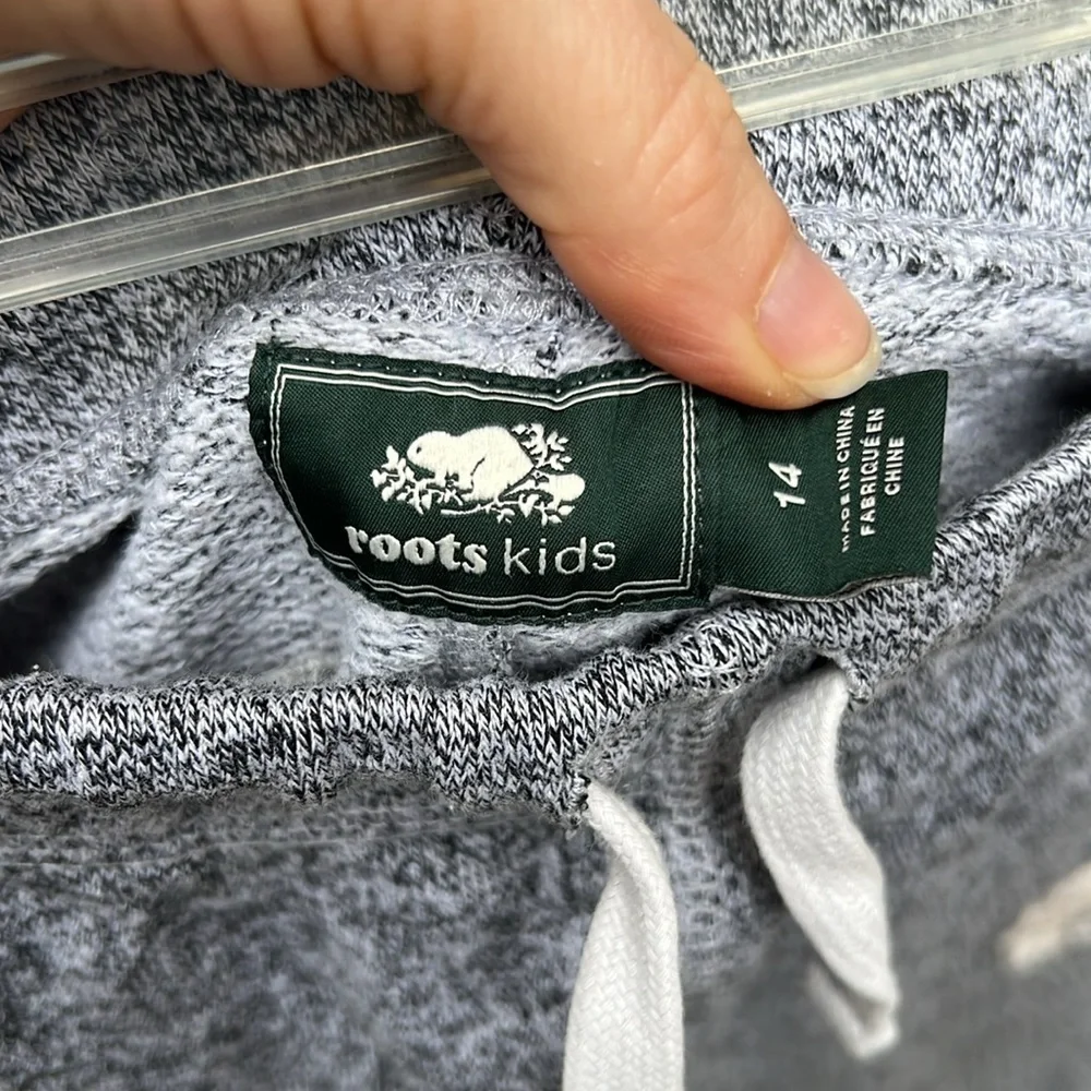Roots Classic Salt and Pepper Sweatpants Sz 14 - Picture 9 of 9